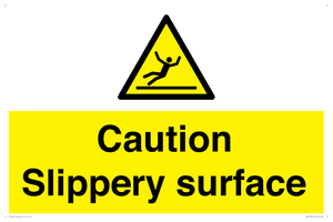 Caution Slippery surface